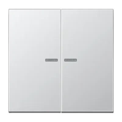 Întrerupător balansier cu lentilă pentru buton, 2 module, lacuit din duroplastic, seria LS, negru mat grafit. LS 102 KO5 SWM