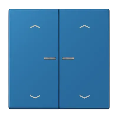 Comutator dublu cu lentilă, cu simboluri săgeți pentru butonul de apăsare 2-gang, lacuit duroplastic, gamă LS, gri deschis 31 (32013). LC 102 KO5P 205