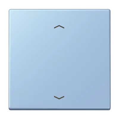 Comutator cu o singură butonieră, cu simboluri de săgeată pentru butonul de apăsare, 1-gang, lacuit cu duroplastic, gamă LS, outremer moyen (32021). LC 101P 207