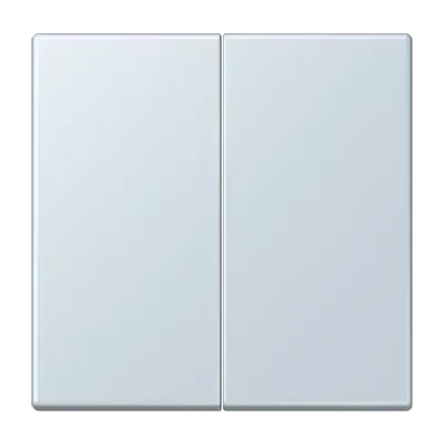 Comutator dublu tip balansier pentru buton de apăsare, 2 module, lacuit din duroplastic, serie LS, outremer pâle (32023). LC 102 209