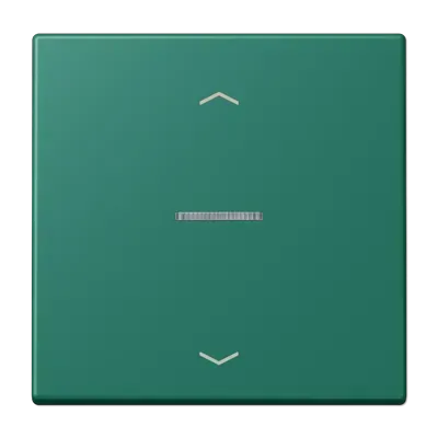 Comutator cu 1 gang cu lentilă, cu simboluri săgeți pentru buton de apăsare cu 1 gang, lacuit duroplastic, serie LS, verde englezesc (32040). LC 101 KO5P 216