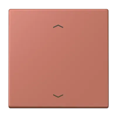 Comutator basculant cu 1 modul, cu simboluri săgeată pentru buton cu 1 modul, lacuit din duroplastic, seria LS, culoarea cărămidă Siena (32121). LC 101P 236