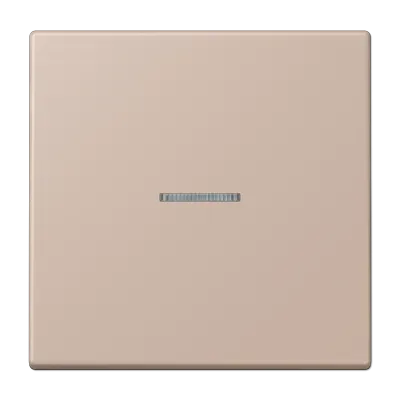 Comutator simplu cu rocker și lentilă pentru buton de apăsare simplu, din duroplast lacuit, gamă LS, couleur ombre brûlée claire (32131). LC 101 KO5 240