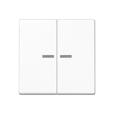 Comutator cu două butoane și lentilă pentru buton de apăsare dublu, lacuit cu duroplast, gamă LS, în galben viu (4320W). LC 102 KO5 263