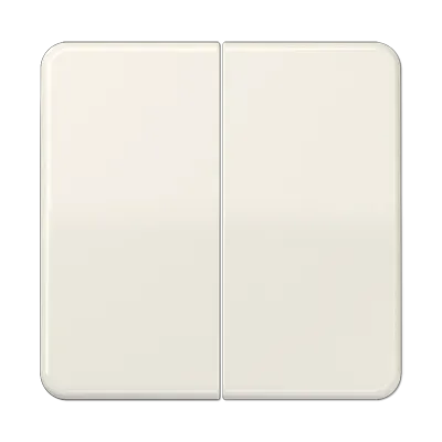Comutator cu două benzi pentru buton de apăsare KNX, din duroplastic, gamă CD, alb. CD 102 WW