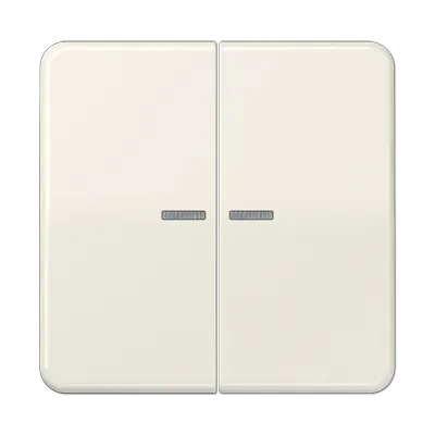Comutator dublu cu lentilă pentru butonul dublu, din duroplastic, din gama CD, culoare ivory. CD 102 KO5