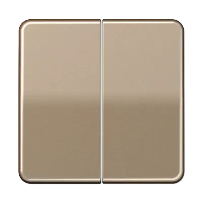 Comutator dublu tip rocker pentru butonul KNX cu două ganguri, din duroplastic, din gama CD, gri deschis. CD 102 LG