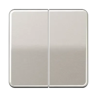 Comutator rocker dublu pentru buton KNX, lacuit cu duroplastic, gamă F10, CD, platină. CD 102 PT