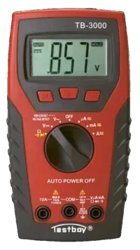 Multimetru Digital cu Detector de Ruptură a Cablului și Lanternă LED. TESTBOY 3000