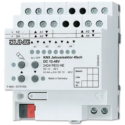 Actuator pentru jaluzele, 4 butoane DC 12-48 V, 4 unități de șină. 2424 REGHE