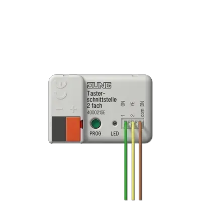 Interfață buton de comandă KNX, 2 butoane, Securizată. 40002 1S E
