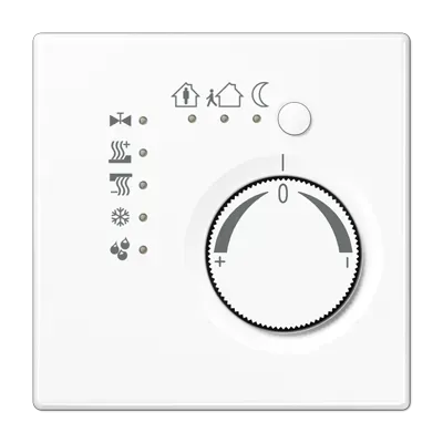 Controler de temperatură pentru încăpere cu interfață integrată de buton de apăsare 4-gang, gamă LS, alb. LS 2178 TS WW