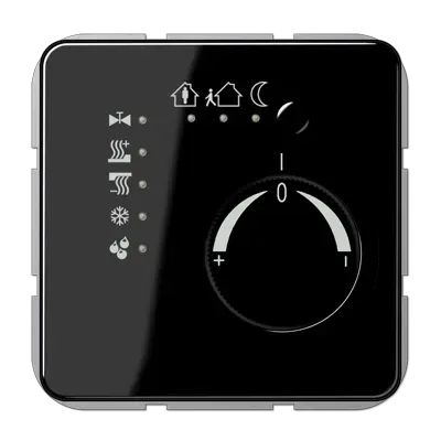 Controler de temperatură ambientală cu interfață integrată cu butoane, 4 module, gamă CD, gri deschis. CD 2178 TS LG