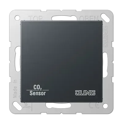 Senzor multiplu de CO2, din termoplastic lăcuit, gamă A, grafit negru mat. CO2 A 2178 BF SWM