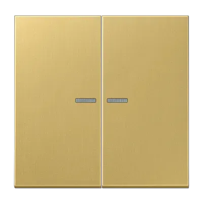 Buton RF KNX 2-gang, alamă, gama LS, alamă clasică. ME 1092 1ST RF C
