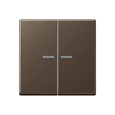 Buton de comutare KNX RF 2 gang, din duroplast lacuit, serie A, șampanie. A 1092 1ST RF CH