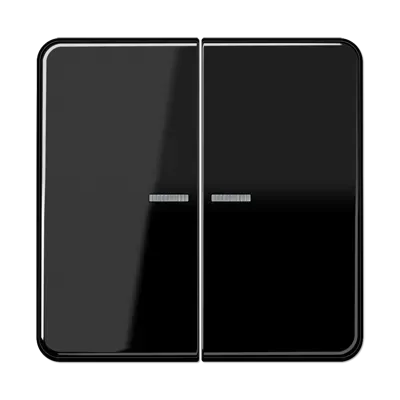 Buton de comutare KNX RF 2 gang, din duroplast, serie CD, maro. CD 1092 1ST RF BR