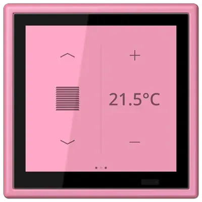 Controler de cameră KNX LS TOUCH cu ramă LS 990, gamă LS, terre d’ombre brûlée 31 (32130). LC 459 D1 S 239