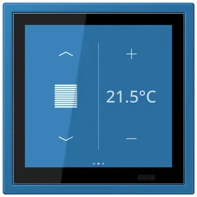 Controler cameră KNX LS TOUCH cu ramă LS ZERO, gamă LS, outremer gri (32024). LCZ 459 BFD1S 210