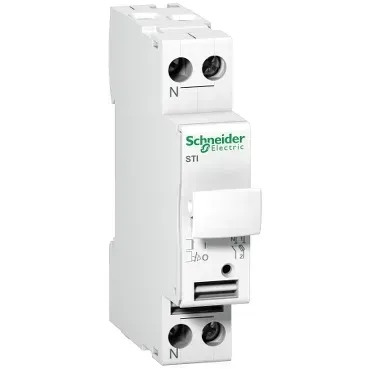 Suport siguranta STI, 1-pol+N, până la 25A, pentru siguranta de 10,3x38 mm. A9N15646