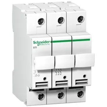 Suport siguranta STI, 3-pol, până la 25A, pentru siguranta de 10,3x38 mm. A9N15656