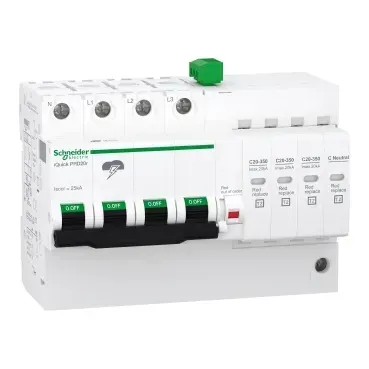 Descărcător supratensiune iQuick PRD20r, Module de protecție plug-in 3P, Imax 20kA.A9L16296