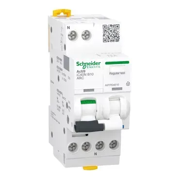 AFDD + întrerupător automat Schneider Electric 1P+N, 10A, tip B, 6KA. A9TPD4610
