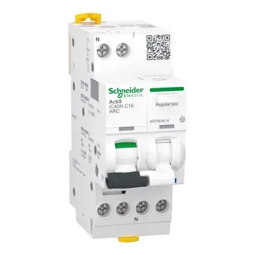 AFDD + disjunctor Schneider Electric , 1P+N, 16A,  C, 6KA. A9TPE4616