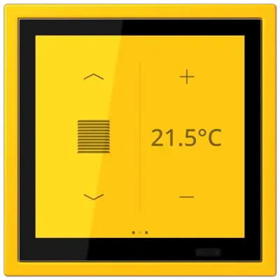 Controler de cameră KNX LS TOUCH cu ramă LS ZERO, din gama LS, culoare vert 59 (4320G). LCZ 459 BFD1S 250