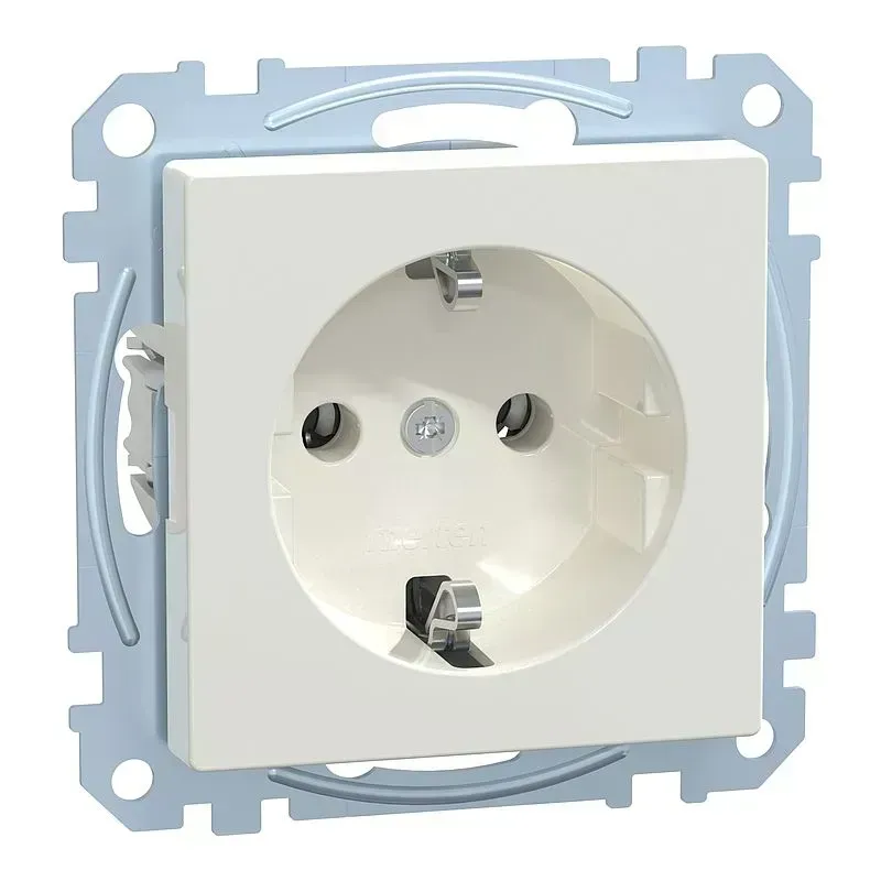 Priza SCHUKO Merten System M alb-polar lucios