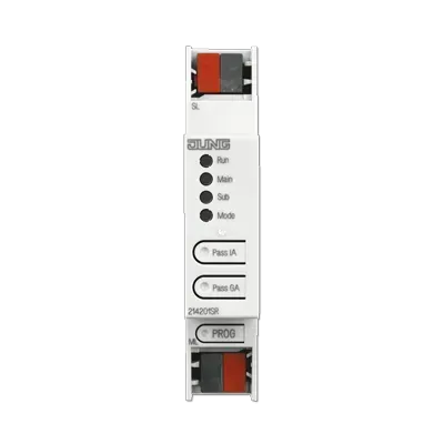 Cuplor de zonă / linie KNX, dispozitiv de montare pe șină, 1 unitate de șină, Securizat.  21420 1S R