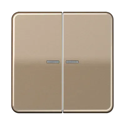 Buton KNX RF cu două module, aluminiu anodizat, gama CD, bronz auriu .CD 1092 1ST RF GB