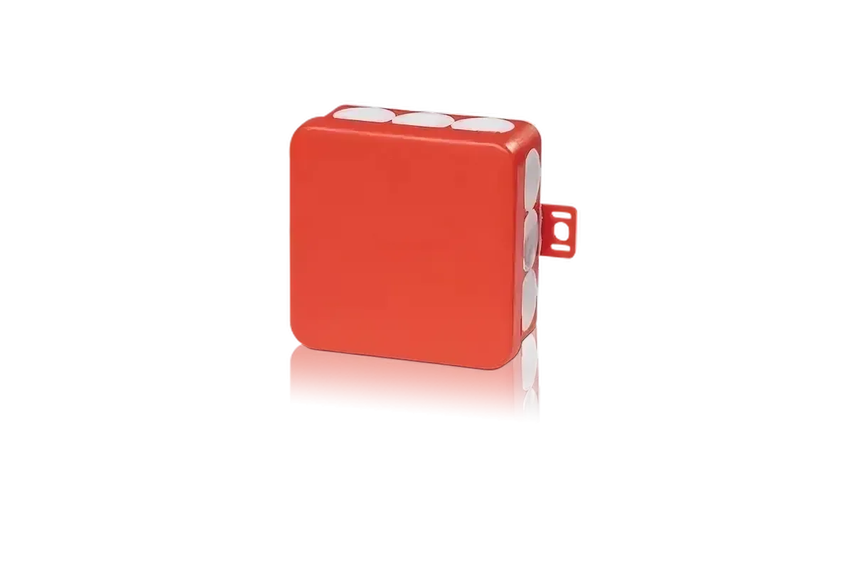 Doza aplicata de  ramificatie rosie cu membrana 80x80mm IP55 F-tronic