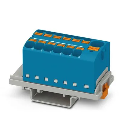 Bloc distributie albastru Phoenix Contact PTFIX 10/12x4-NS35BU