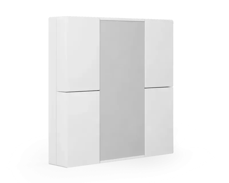 Push-button 55 | series .02 alb pur mat cu 4 butoane