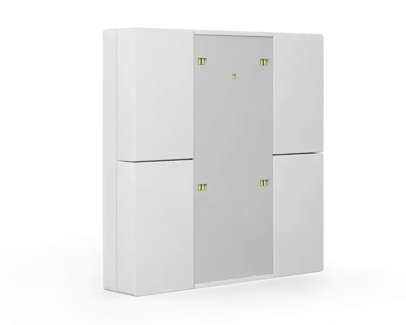 Push-button Plus 55 seria .02 alb-pur-mat cu 4 butoane