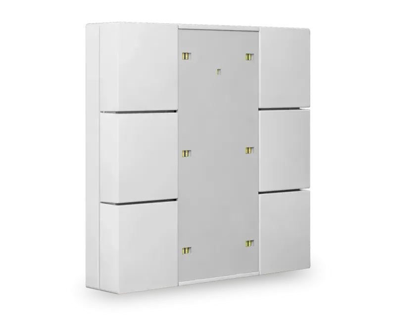 Push Button Plus TS 55 alb-pur-lucios cu 6 butoane