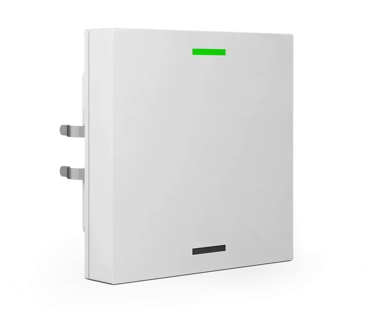 Push-button Lite 55 cu un buton fara simbol, alb-pur-lucios