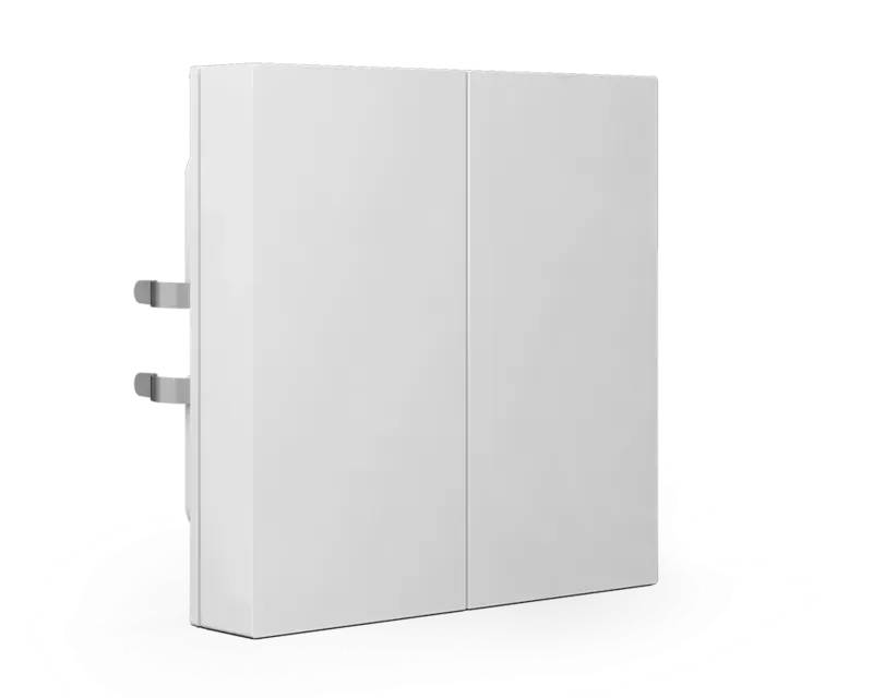 Push-button Lite 55 Basic alb-lucios cu 2 butoane