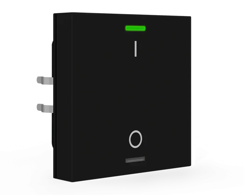 Push-button Lite cu simbol I/O,negru cu un buton