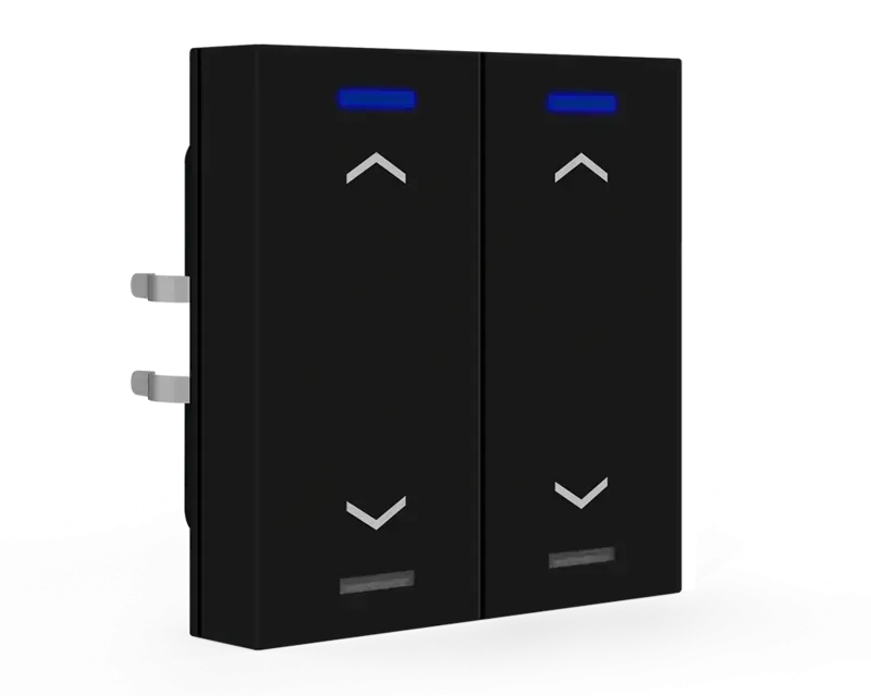 Push-button Lite 55 cu simbol Up/Down,negru cu 2 butoane