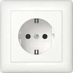 Priză Gira- SCHUKO 16 A 250 V~ cu placă completă pentru montaj individual Standard 55, alb lucios. 444027