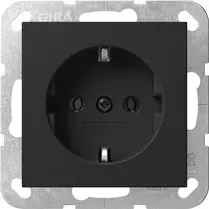 Priză Gira-SCHUKO 16 A 250 V. Conectori cu cleme, negru mat. 4188005