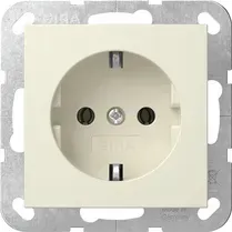 Priză Gira-SCHUKO 16 A 250 V~ fără cleme de fixare Sistem 55, otel inoxidabil. 4453600