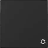 Capac intrerupator Gira cu simbol, negru mat. 3285005
