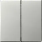 Capac intrerupator Gira duble, otel inoxidabil. 3295600
