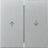 Capac intrerupator Gira duble, aluminiu. 329426