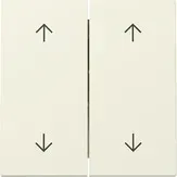 Capac intrerupator Gira duble, crem-alb lucios. 329701