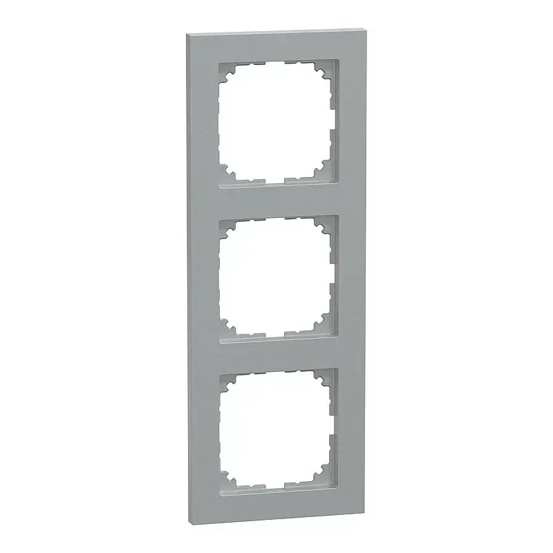 Rama tripla Merten M-Pure Aluminiu