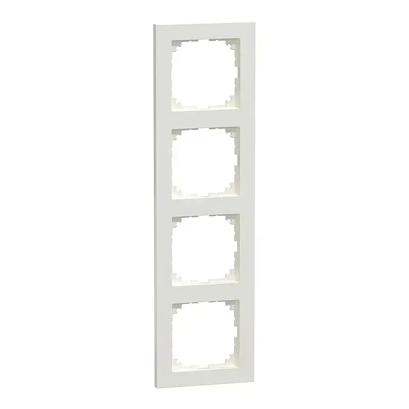 Rama 4 module Merten M-Pure alb-polar lucios